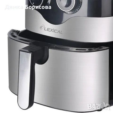 Фритюрник с горещ въздух Lexical Airfryer LAF-3004 , 8L, 1800W, инокс, снимка 2 - Фритюрници - 48081210