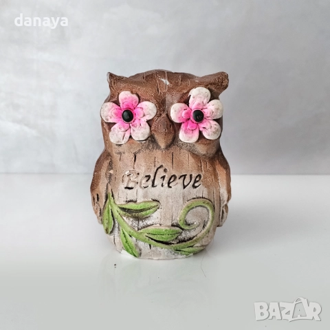 6278 Декоративна фигурка сова с надпис Hope Believe Dream, снимка 3 - Градински мебели, декорация  - 52342790
