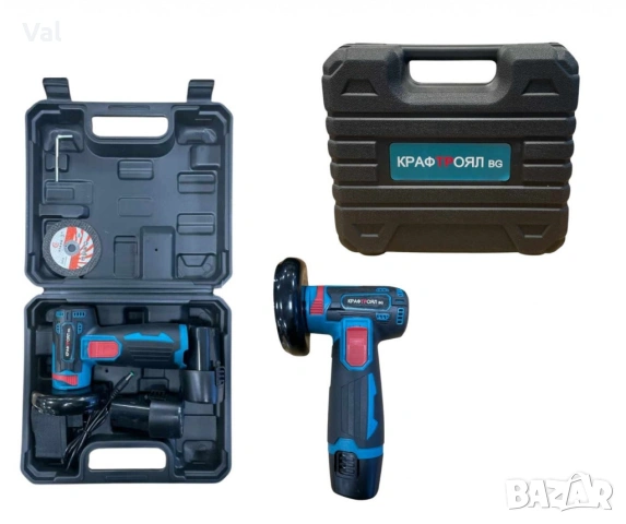 Акумулаторен ъглошлайф 12 V, 2 Ah, 75 мм, с батерия и зарядно ПРОМОЦИЯ, снимка 4 - Ъглошлайфи - 53690353