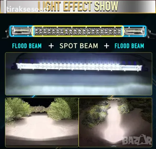 НОВ МОДЕЛ 70 cm 240W 12D ULTRASLIM LED BAR в комплект с окабеляване, снимка 2 - Аксесоари и консумативи - 49680567