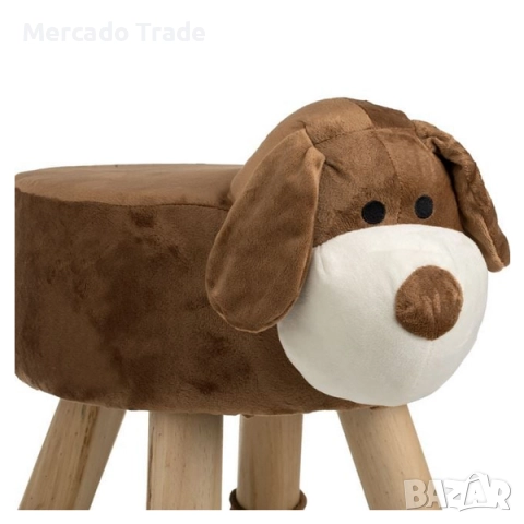 Декоративна табуретка Mercado Trade, За деца, Куче, Кафяв, снимка 3 - Декорация за дома - 51553225