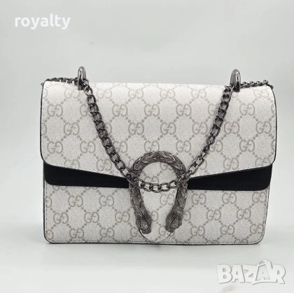 Guess Бяла Елегантна Кожена Дамска Чанта 