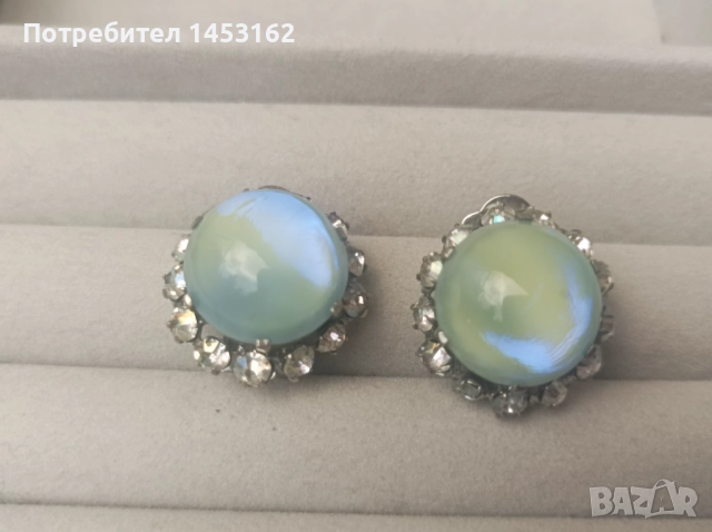 Старинни обеци с кристали 