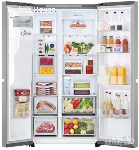 Хладилник Side-by-Side LG GSLC41PYPE, 641 l, E, No Frost, Инокс, снимка 2 - Хладилници - 52906146