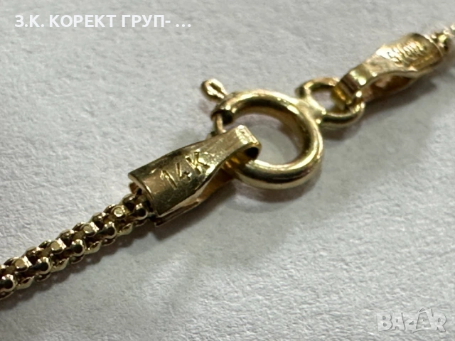 Златно колие 14K, 4,85гр, снимка 8 - Колиета, медальони, синджири - 54156541