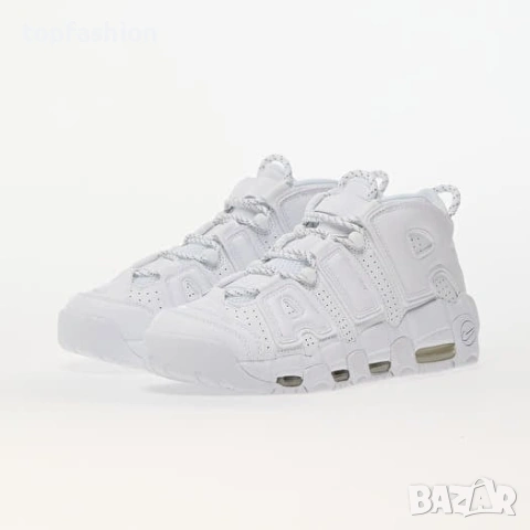 NIKE AIR MORE UPTEMPO WHITE, снимка 4 - Маратонки - 53064675