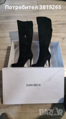 Красиви високи велурени ботуши номер 39 като нови!