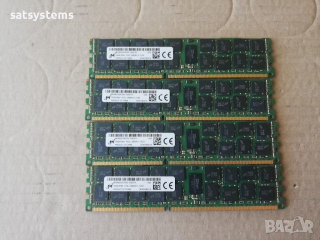 РАМ Памет MT36KSF2G72PZ-1G6E1FF, Micron Kit 4x16GB PC3-12800R (DDR3-1600) Registered ECC, снимка 5 - RAM памет - 45010088