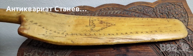 Стара дървена скандинавска шпатула/бъркалка, снимка 9 - Антикварни и старинни предмети - 53981238