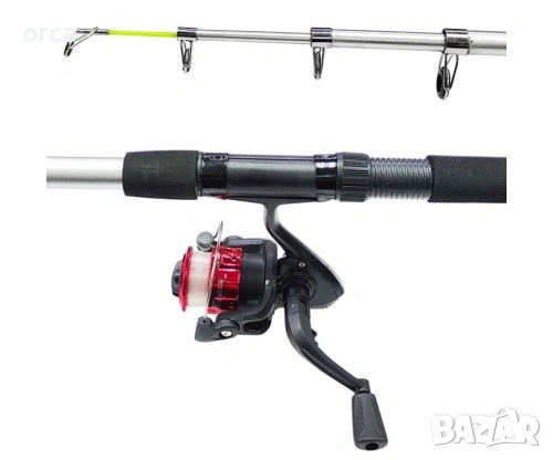 Детски комплект въдица 2.10м с макара и влакно, снимка 2 - Въдици - 53734327