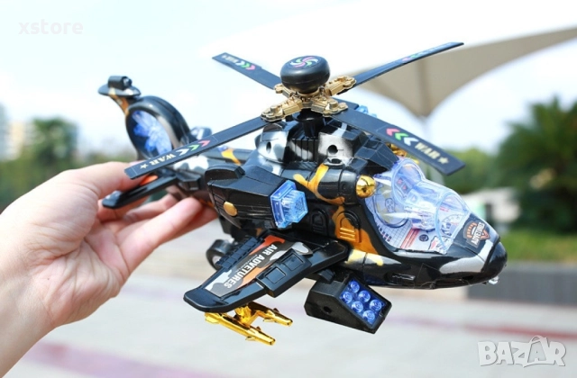 Светеща, електрическа, музикална играчка хеликоптер , снимка 8 - Музикални играчки - 52740479