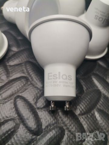 Eslas GU10 LED топло бяла крушка, 6W 600LM 3000K, еквивалент на халогенна крушка 60W, снимка 7 - Лед осветление - 46787530