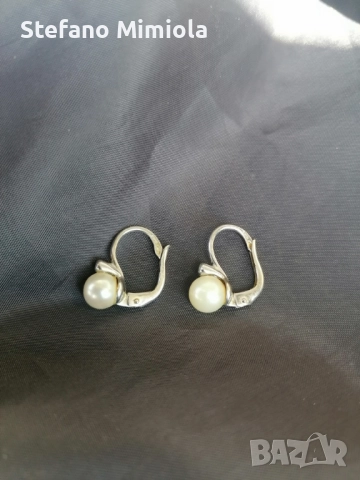 обеци от бяло злато