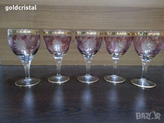 Ретро стъклени чаши , снимка 6 - Антикварни и старинни предмети - 46011335