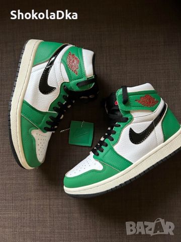 Jordan 1 Lucky green 37,5, снимка 1 - Кецове - 46725852