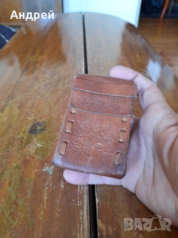 Стара кожена табакера за цигари,калъф #2, снимка 2 - Други ценни предмети - 53963999