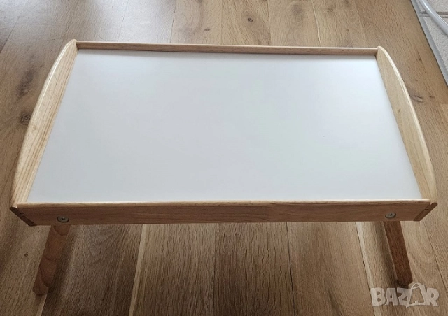 Масичка табла за хранене сервиране в легло масивно дърво Дъб, снимка 4 - Прибори за хранене, готвене и сервиране - 51760591