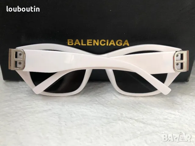 Balenciaga дамски слънчеви очила котка котешки очи черни бели зелени , снимка 16 - Слънчеви и диоптрични очила - 46959513