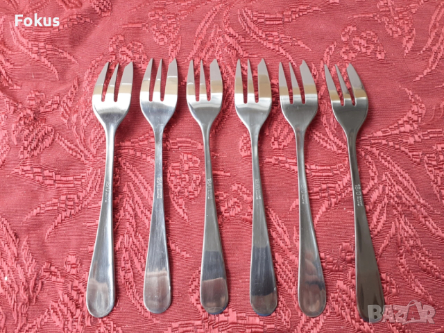 Луксозни прибори вилички Edelstahl Rostfrei - 6 бр. нови, снимка 4 - Антикварни и старинни предмети - 53738270