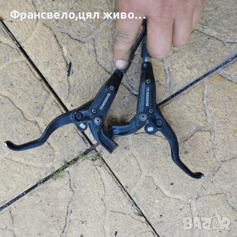 Чифт работещи хидравлични спирачки за велосипед колело Shimano br m 447, снимка 1 - Части за велосипеди - 47168390