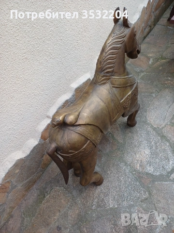 Голям бронзов кон, снимка 2 - Антикварни и старинни предмети - 53800921