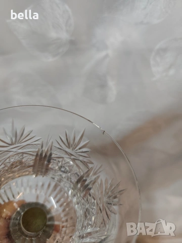 Антикварна чаша висококачествен калай (Pewter) и кристал, снимка 9 - Антикварни и старинни предмети - 53591362