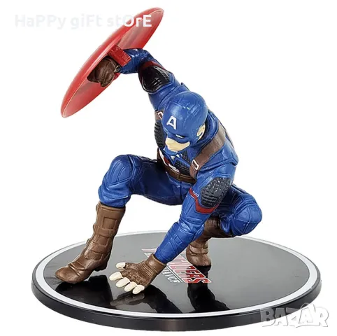 Статуетка Marvel: Captain America - капитан америка (hero Collection), екшън фигура 13.5 cm , снимка 1 - Фигурки - 49401730