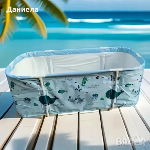 Сгъваема преносима вана XXL с възглавница и топлоизолация – Комфорт и удобство в малката баня