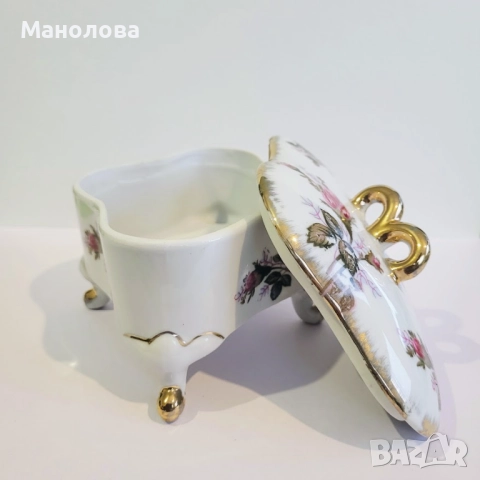 Кутия за бижута и два малки пепелник@ Tilso Japan, серия Moss Rose., снимка 6 - Антикварни и старинни предмети - 51993665