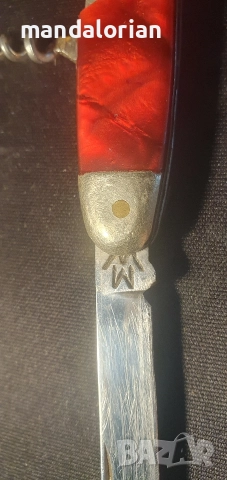 Немски сгъваем нож WM ROSTFREI, винтидж ГДР, 70-те , рядък колекционерски нож, снимка 2 - Колекции - 52847530