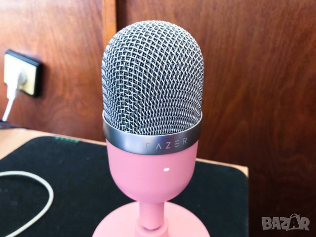 Гейминг микрофон Razer - Seiren Mini, розов, снимка 2 - Микрофони - 53587176
