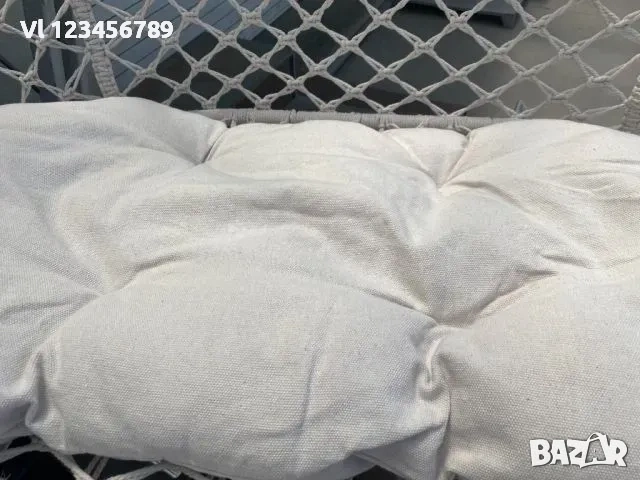 Висяща градинска люлка хамак с възглавница за двама, 130см, снимка 7 - Къмпинг мебели - 53892377