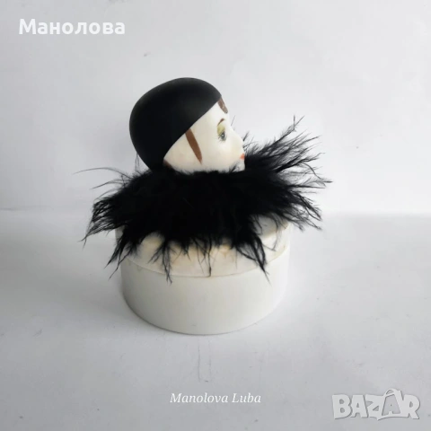 Винтидж порцеланова кутийка за бижута клоуна Пиеро., снимка 3 - Колекции - 54061615