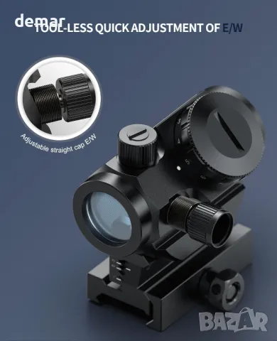 Feyachi RDS-10 червена точка за прицел 4 MOA за пушка, снимка 3 - Оборудване и аксесоари за оръжия - 49823423