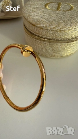 Cartier пирон златна гривна с камъни