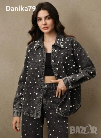 Дамски дънков костюм, снимка 4 - Костюми - 53651200