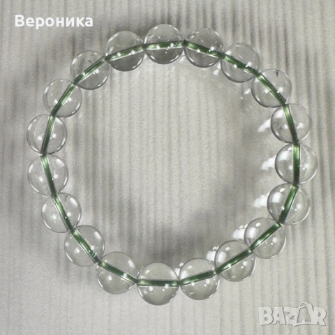 Гривна от кварц празиолит