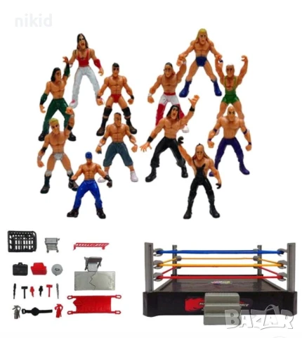 Кеч кечисти на ринг пластмасови фигурки играчки за игра и украса торта, снимка 2 - Фигурки - 51034995