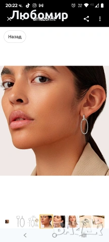 Сребърни обеци S925 с кубичен цирконий, сребърни висящи обеци, хипоалергенни , снимка 7 - Обеци - 53527008