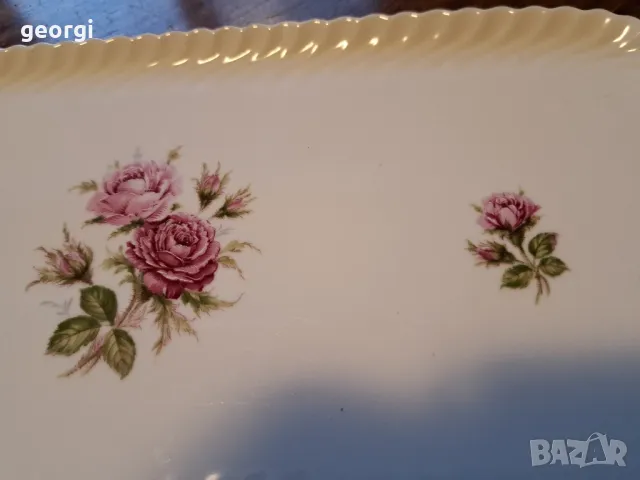 немско порцеланово плато с рози Kaiser porcelain    15/2