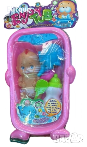 Комплект за деца - Кукла с бебешка вана и аксесоари за баня, снимка 10 - Други - 52753246