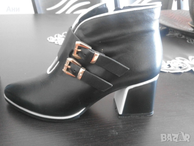 Боти от естествена кожа, снимка 4 - Дамски боти - 54014409