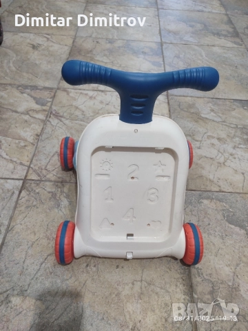 2 Детски коли за бутане с крачета + проходилка, снимка 5 - Детски велосипеди, триколки и коли - 51311387