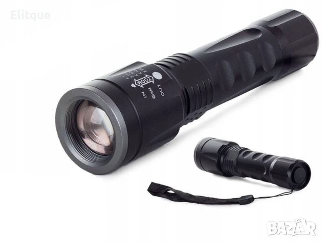 Малък тактически LED фенер, светодиоден и CREE ZOOM осветяване FL87, снимка 3 - Други - 52805672