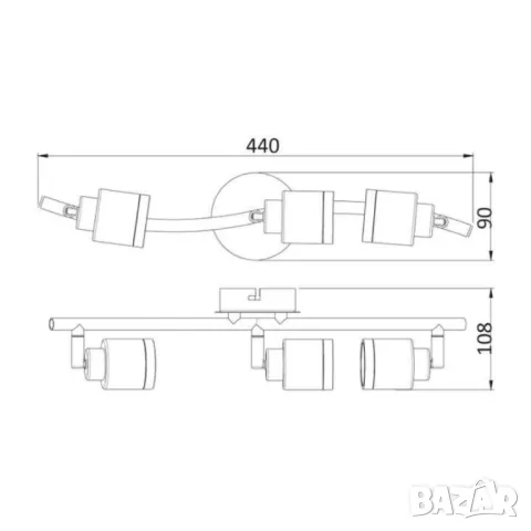 Спот 1-ца Акoma, 1*Gu10 4W(вкл), 230V, снимка 9 - Други - 46860834