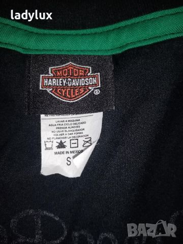 Harley Davidson с камъчета, Оригинална, 100% Памук, Размер S. Код 2256, снимка 5 - Тениски - 45769240