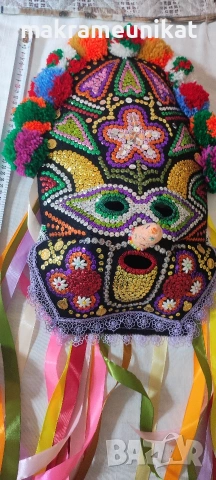 Кукерска маска, гугла, уникат, арт, ръчна изработка, декорация , снимка 3 - Декорация за дома - 41588628