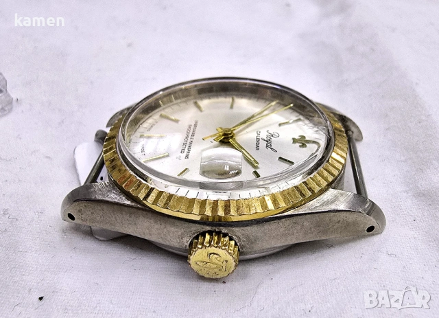 Механичен часовник Royal Calendar със защита от удар | Винтидж швейцарски часовници, снимка 6 - Антикварни и старинни предмети - 53659149