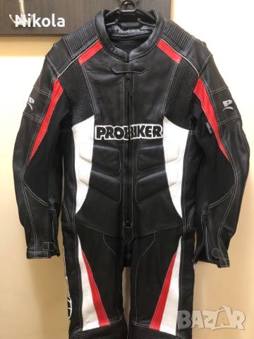 ЧИСТО НОВ кожен екип PROBIKER размер 50 цял, снимка 1 - Други спортове - 46613941