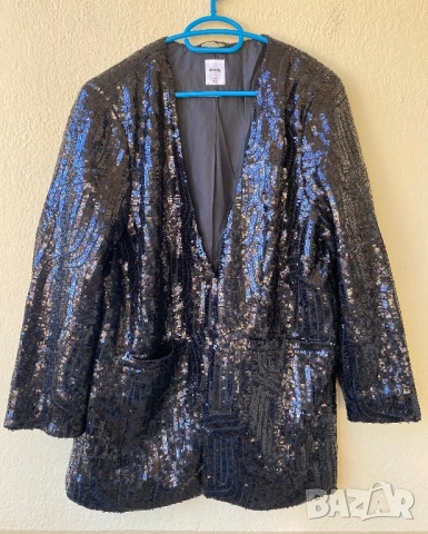 Сако с пайети — L/XL, снимка 5 - Сака - 53712823